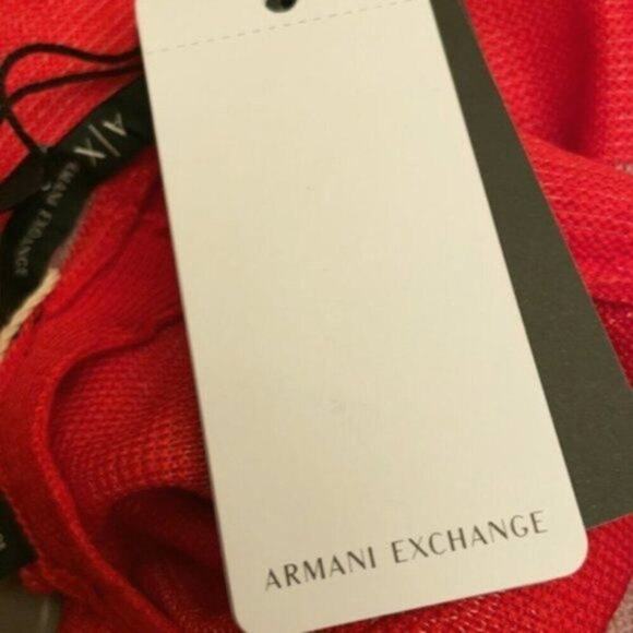 Armani Exchange Open front Cardigan red and white M - Picture 4 of 5